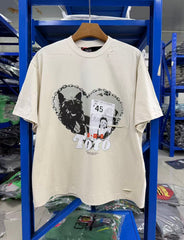Paly Hollywood Vintage Graphic Washed T-Shirt---Apricot