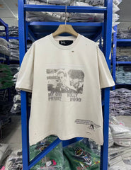 Paly Hollywood Distressed Hem Graphic T-Shirt