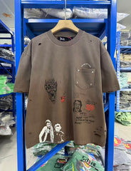 Paly Hollywood Vintage Wash Collage Graphic T-Shirt