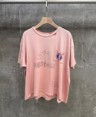 Paly Hollywood Distressed Washed Graphic T-Shirt