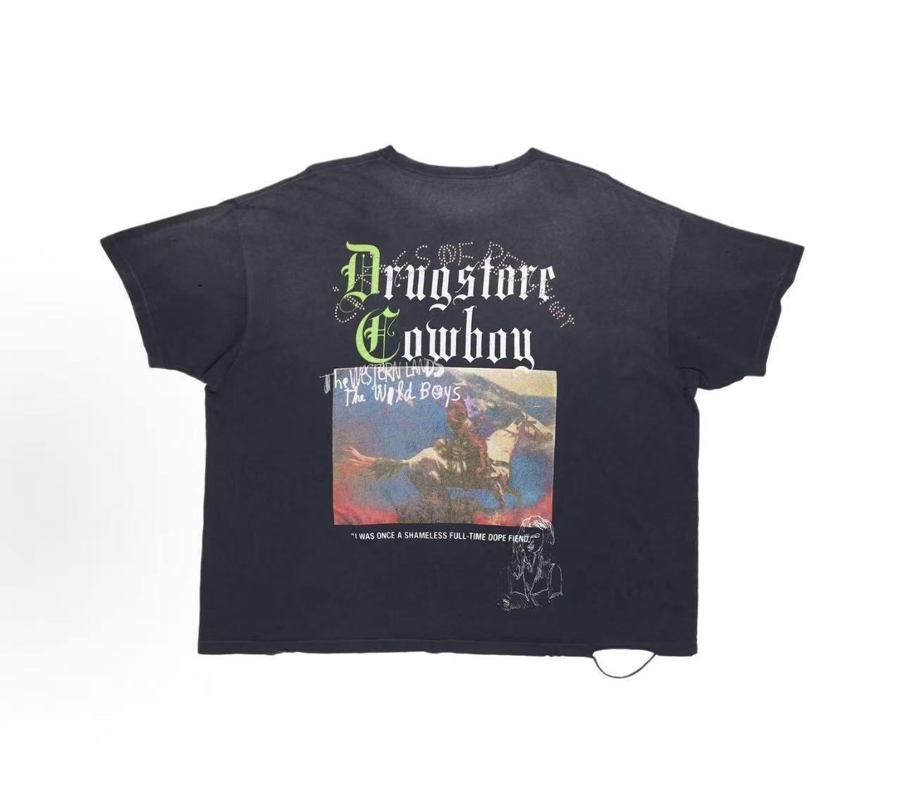 Paly Hollywood Distressed Washed Graphic T-Shirt