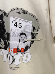Paly Hollywood Vintage Graphic Washed T-Shirt---Apricot
