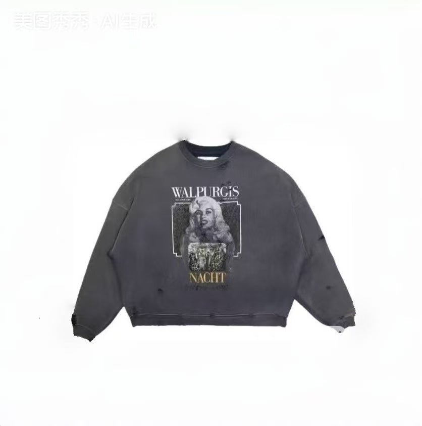 Paly Hollywood Minimal Logo Graphic Crewneck Sweatshirt