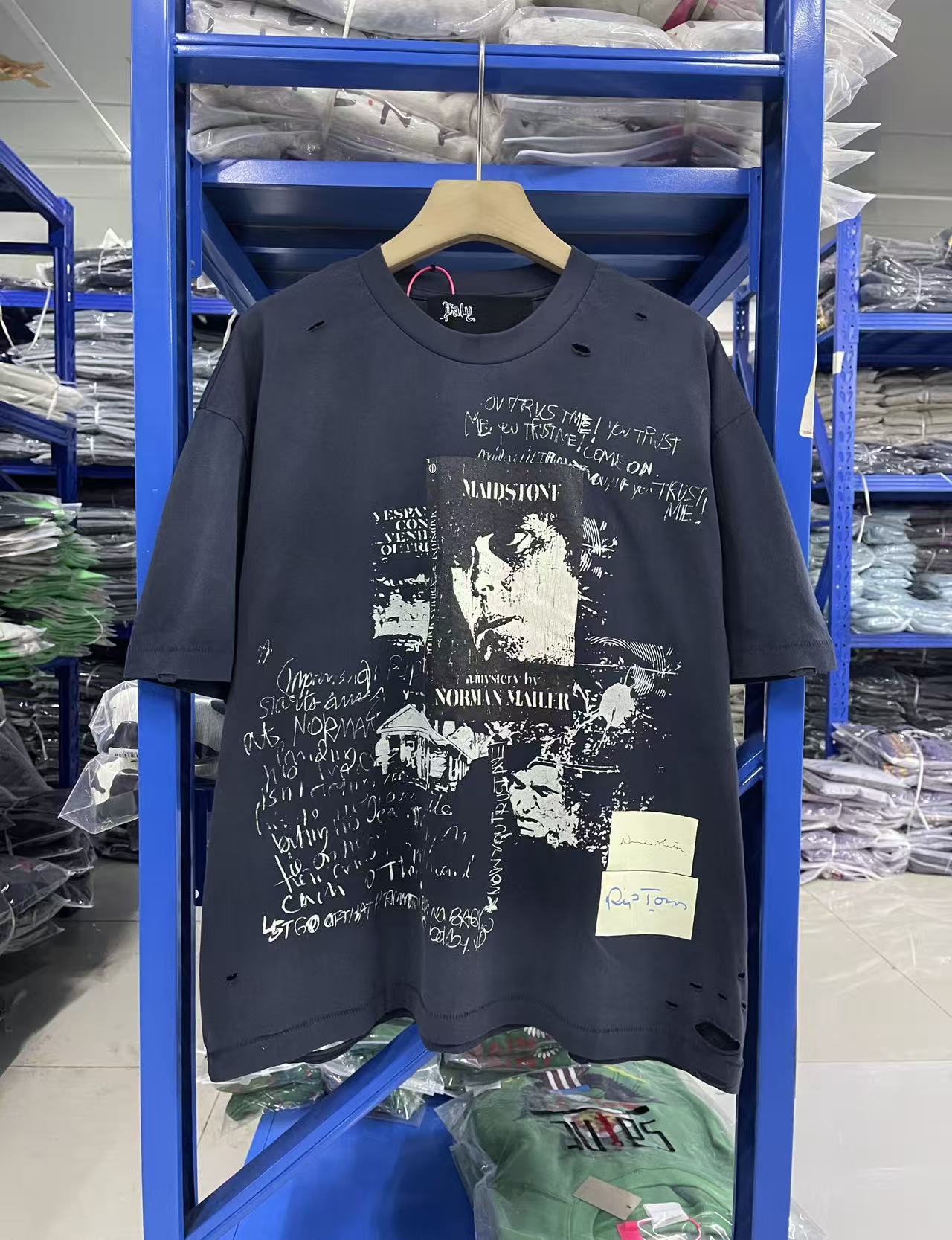 Paly Hollywood Distressed Washed Graphic T-Shirt