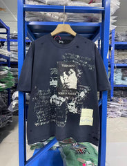 Paly Hollywood Distressed Washed Graphic T-Shirt