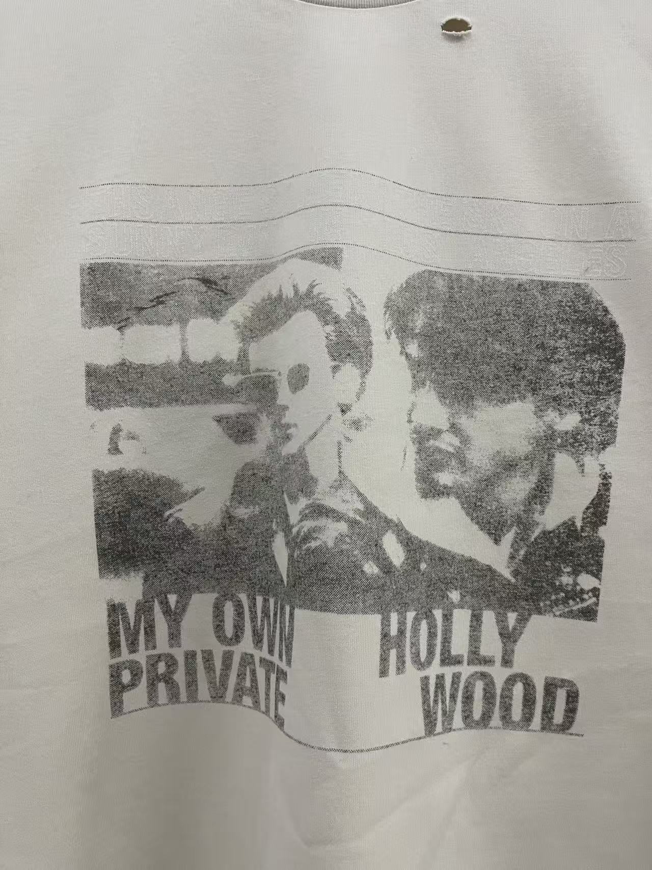 Paly Hollywood Distressed Hem Graphic T-Shirt