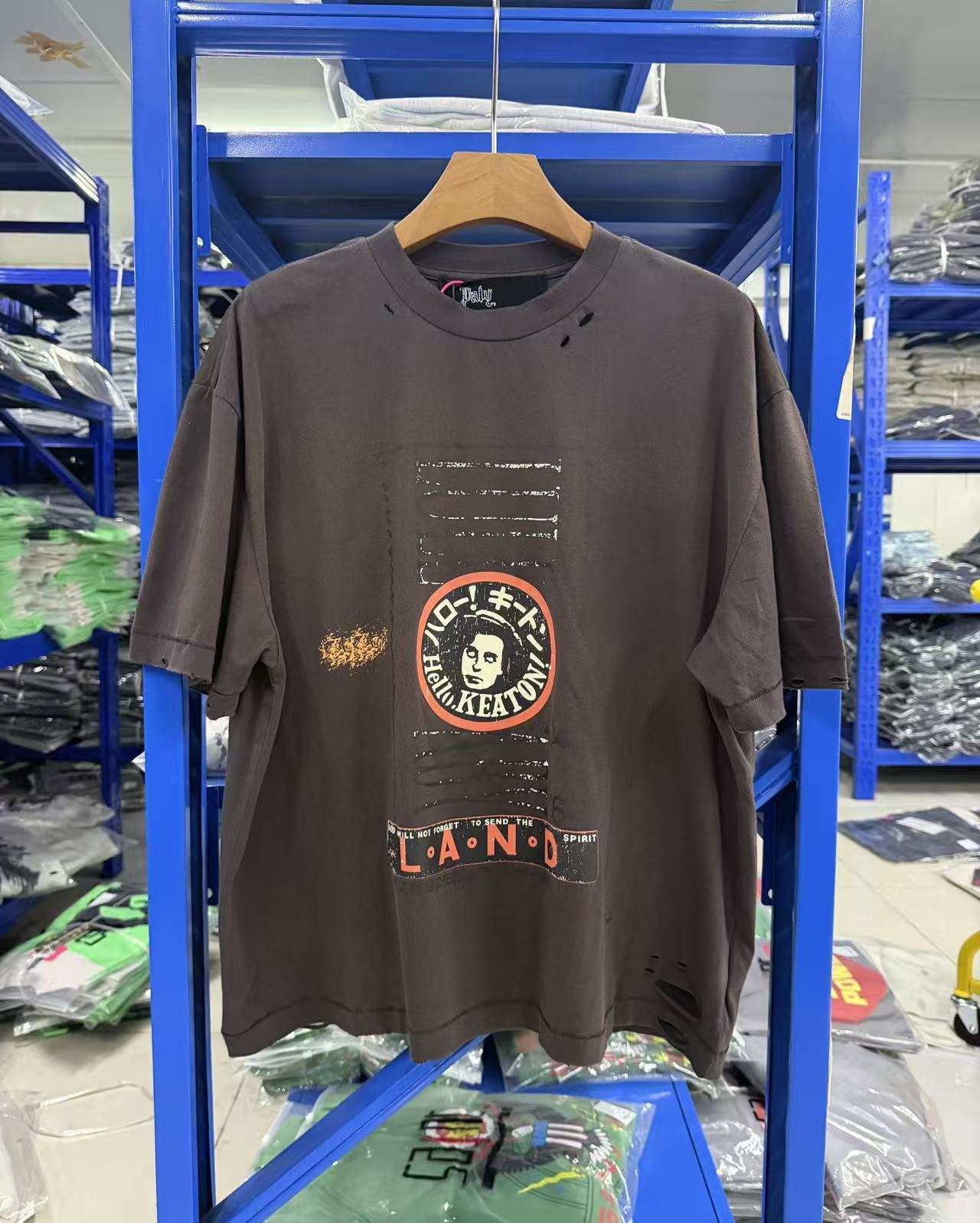 Paly Hollywood Distressed Washed Graphic T-Shirt