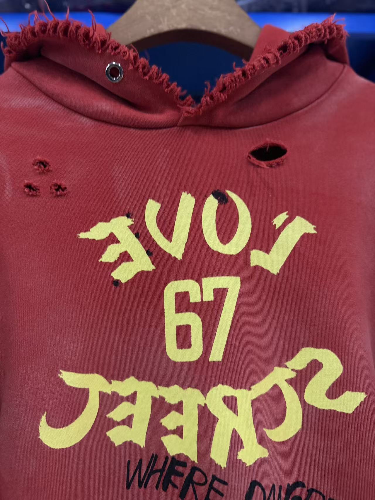 Paly Hollywood Acid Washed Portrait Pullover Hoodie