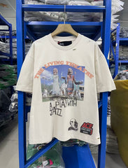 Paly Hollywood Contrast Trim Graphic T-Shirt