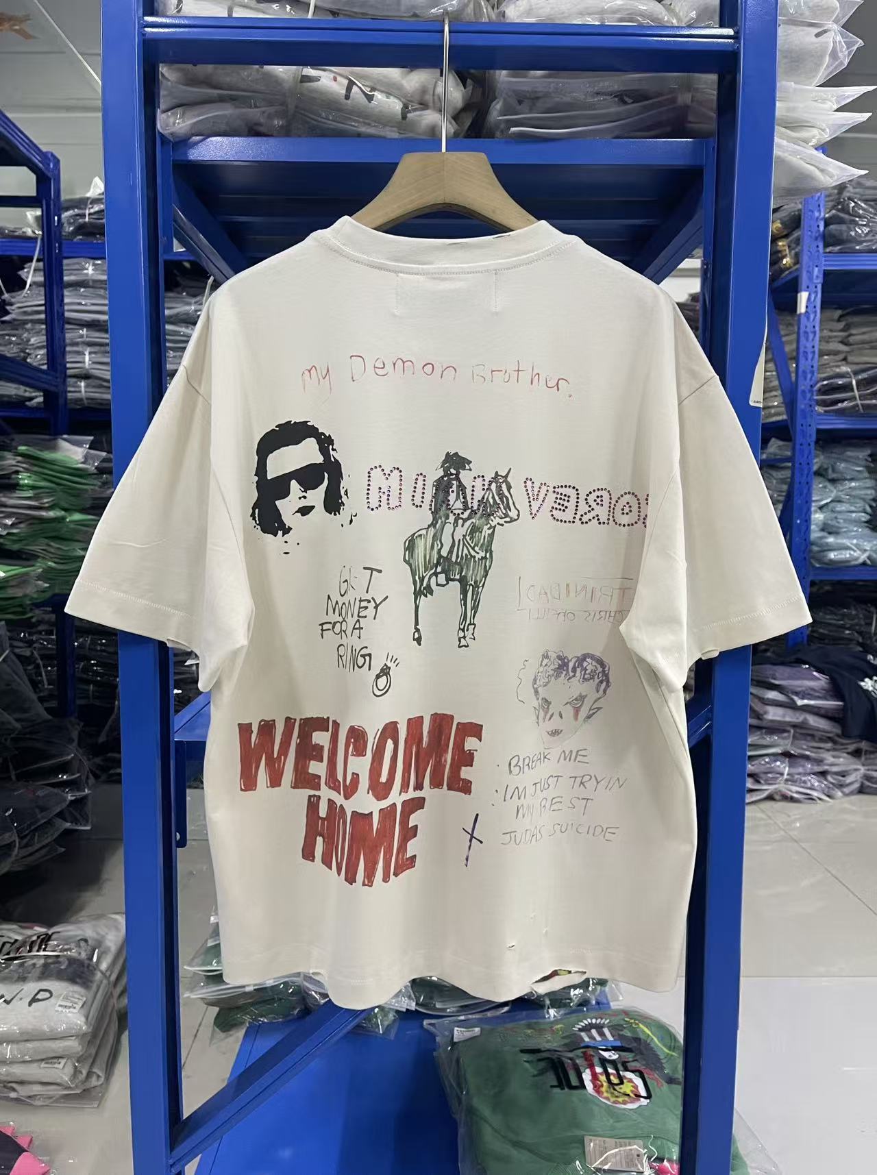 Paly Hollywood Graphic Print Vintage T-Shirt