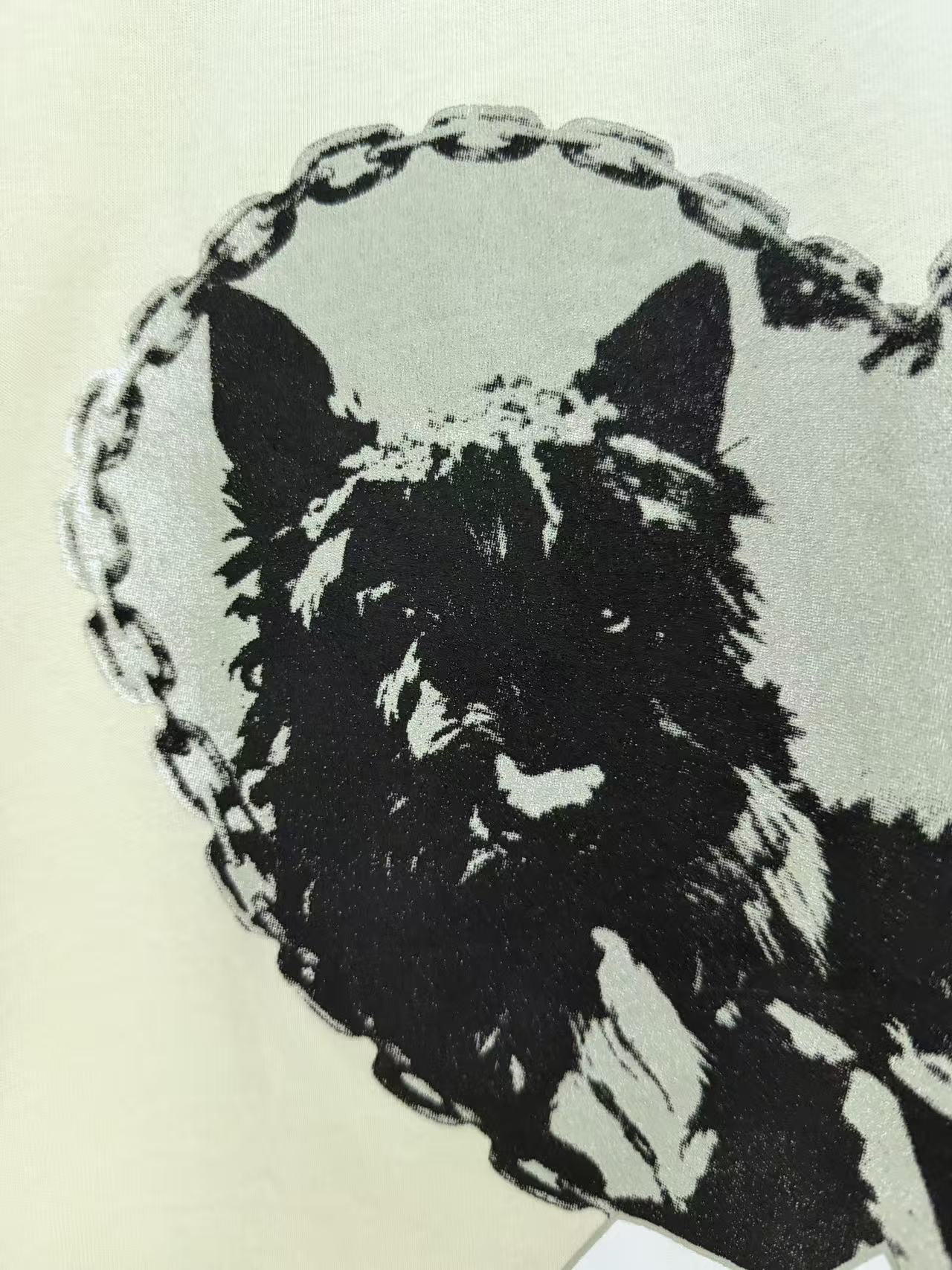 Paly Hollywood Vintage Graphic Washed T-Shirt---Apricot
