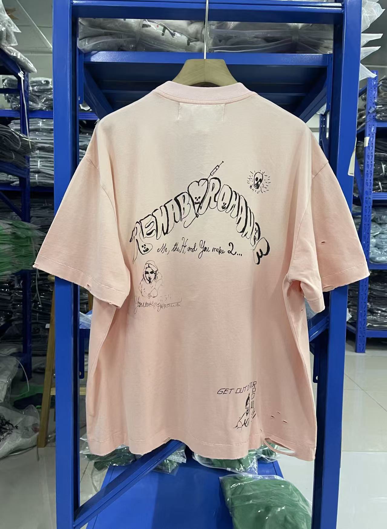 Paly Hollywood Distressed Washed Graphic T-Shirt