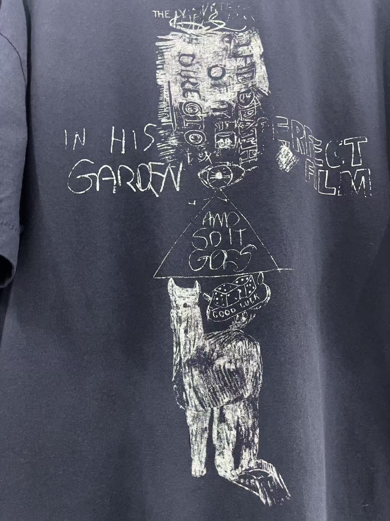Paly Hollywood Distressed Washed Graphic T-Shirt