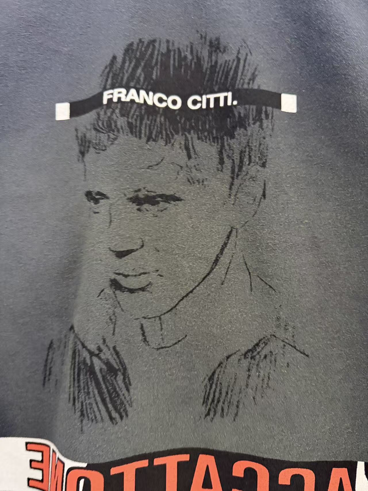 Paly Hollywood Distressed Vintage Washed T-Shirt---Washing Blue